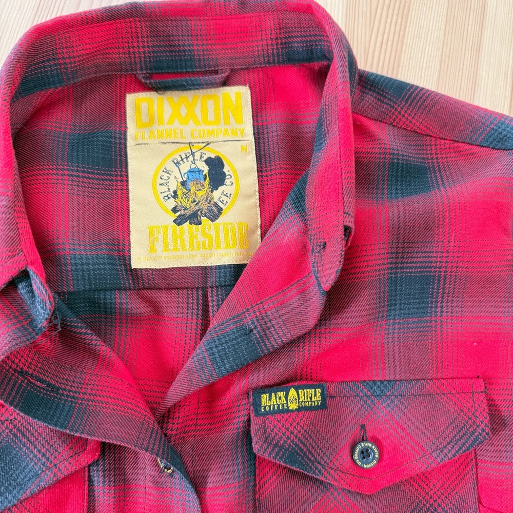 DIXXON Womens Red Black Plaid Button Up Shirt Black Rifle Coffee Company BRCC M - Picture 5 of 9